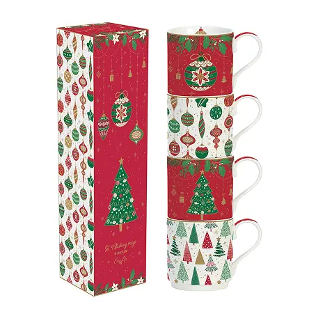 [010578] Set 4 tasses CHRISTMAS