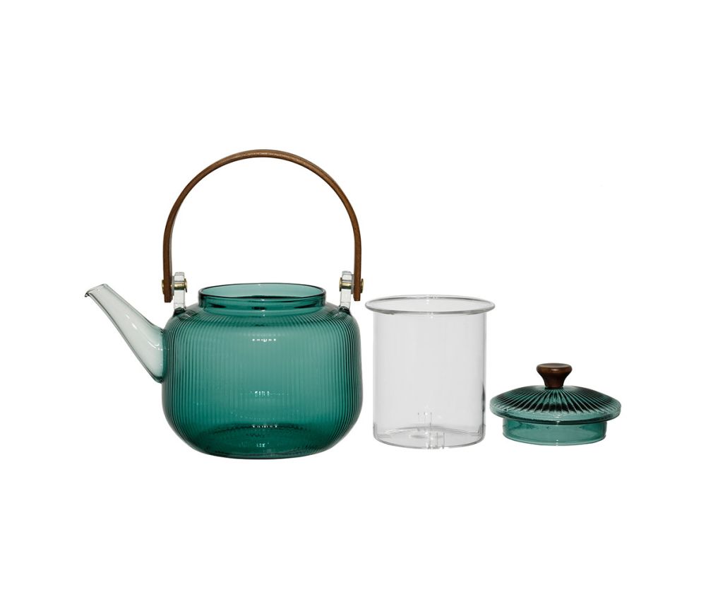 Théière verre LINEA émeraude