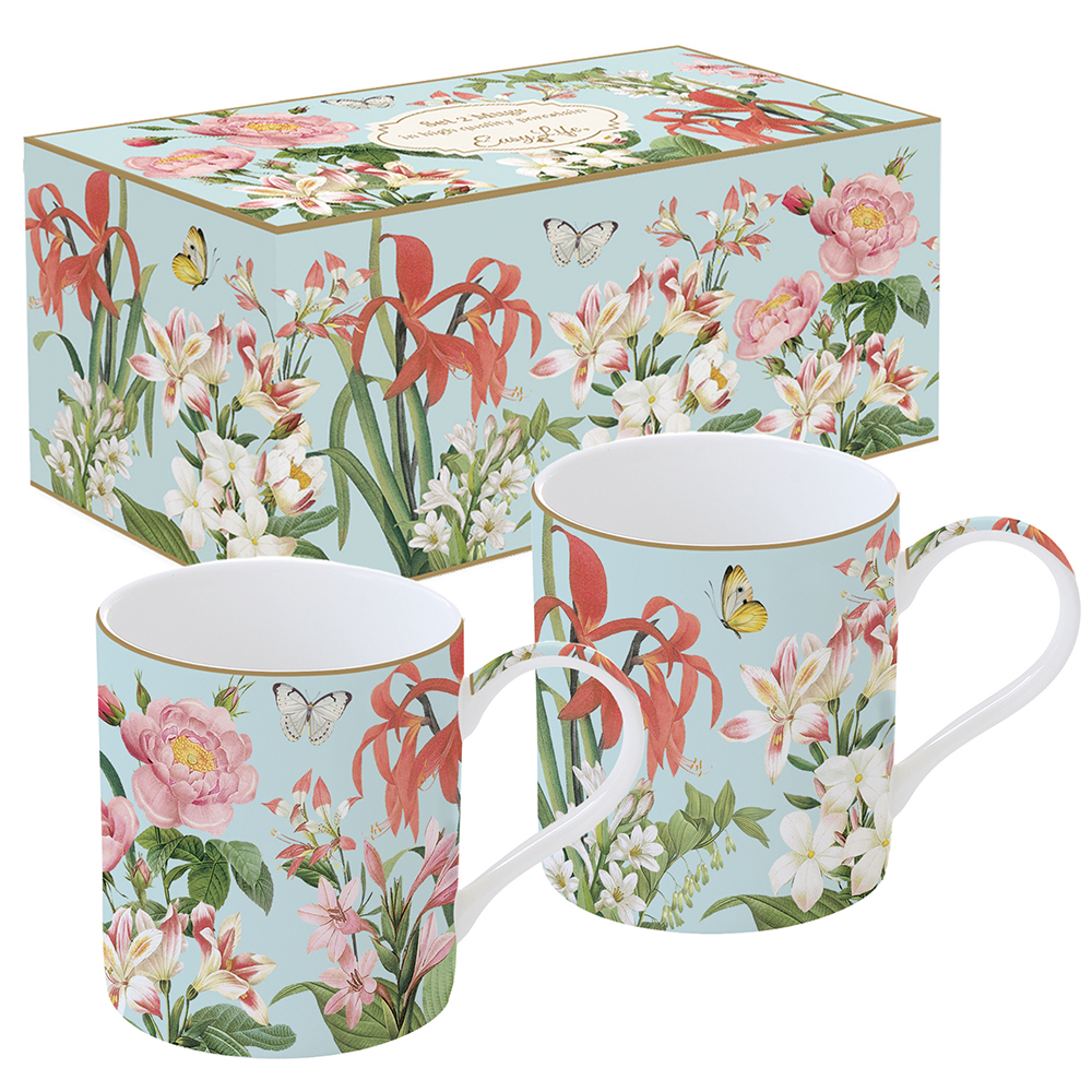 Coffret 2 mugs FLOWER POWER