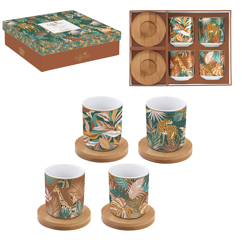 Coffret 4 gobelets SAFARI