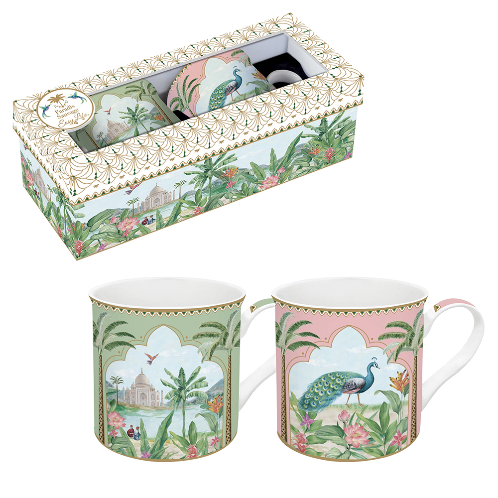 Coffret 2 mugs DELHI