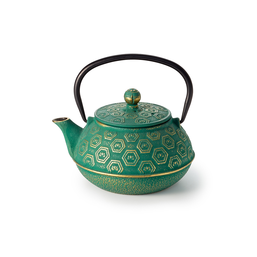 Théière en fonte 0,8L HEXAGONE vert