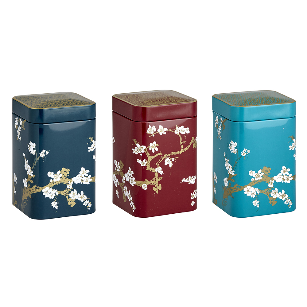 Set 3 boîtes à thé 100g CERISIER