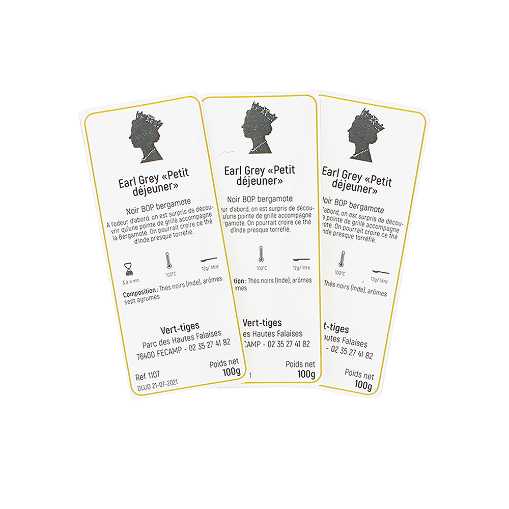 Etiquettes techniques thés/infusions supplémentaires lot de 10