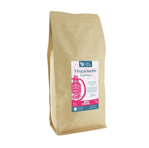 [009154] Café Ethiopie YIRGACHEFFE (Sac 1kg, Café en grain)