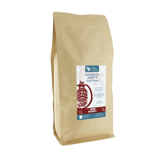 [009420] Café Ethiopie DJIMMAH (Sac 1kg, Café en grain)