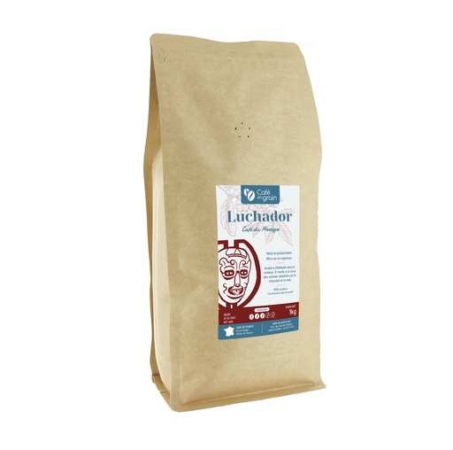 [003461] Café Mexique LUCHADOR PUR VERACRUZ (Sac 1kg, Café en grain)
