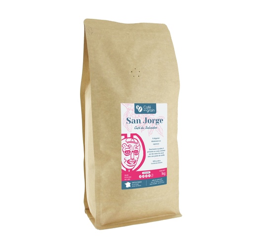 [004393] Café Salvador SAN JORGE PENTE DU VOLCAN ANA (Sac 1kg, Café en grain)