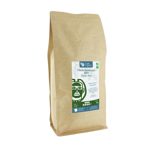 [007286] Café BIO* Perou CHANCHAMAYO (Sac 1kg, Café en grain)