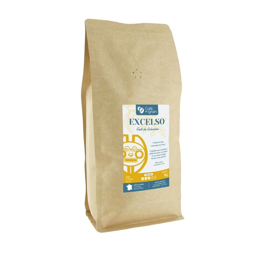 [000363] Café Colombie EXCELSO (Sac 1kg, Café en grain)