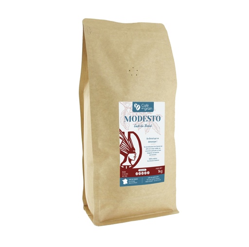 [009742] Café Brésil MODESTO (Sac 1kg, Café en grain)