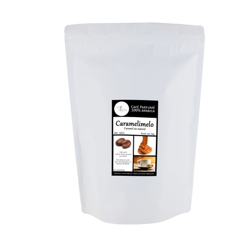 [005022] Café parfumé CARAMELIMELO (Sac 1kg, Café en grain)