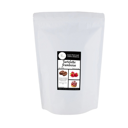 [009740] Café parfumé TARTELETTE FRAMBOISE (Sac 1kg, Café en grain)