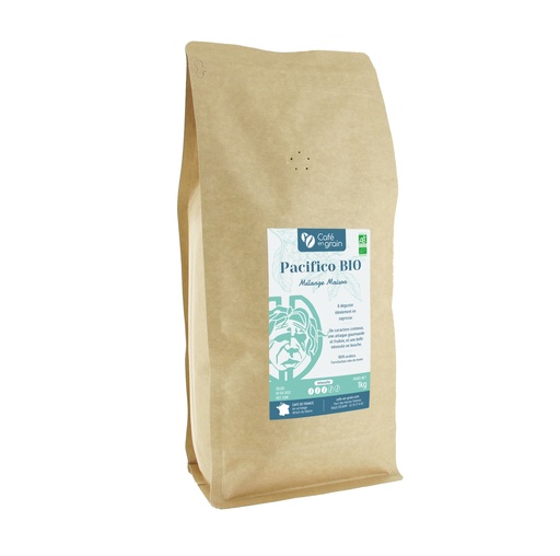 [007288] Mélange maison BIO* PACIFICO (Sac 1kg, Café en grain)