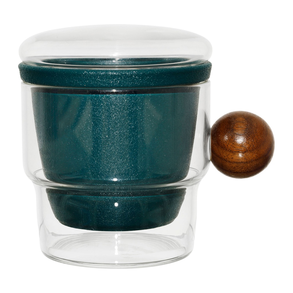 Tisanière verre LUEUR bleue