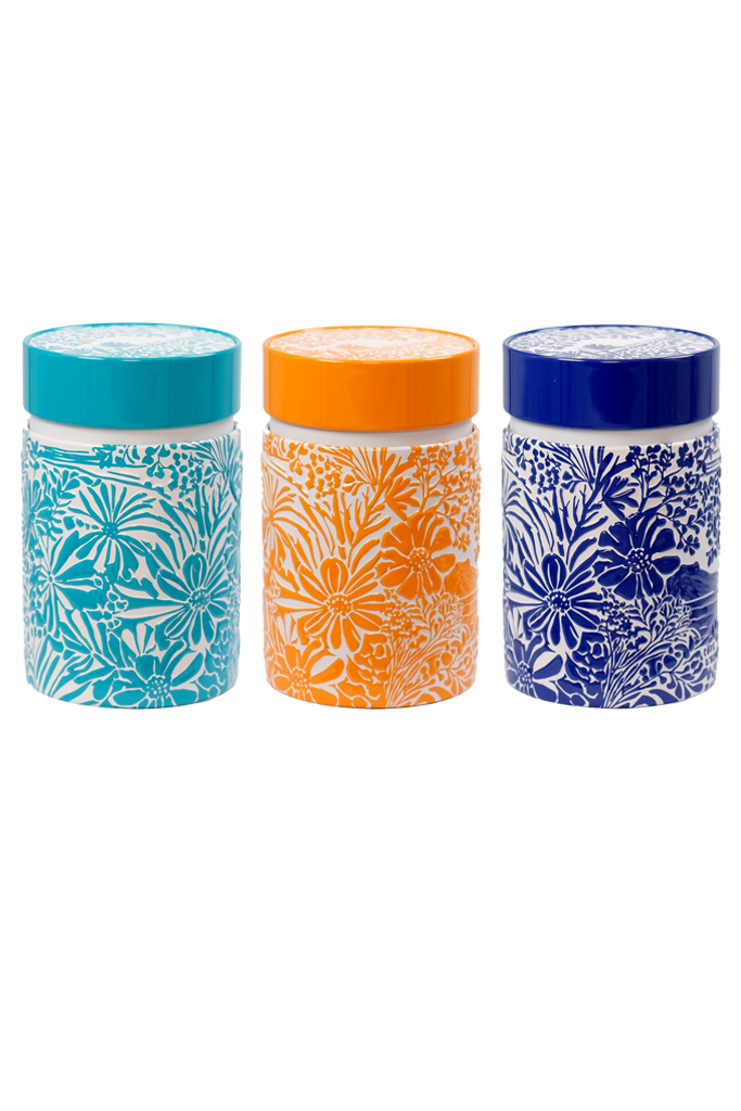 Set 3 boîtes à thé 150g PETALE D'AZUR