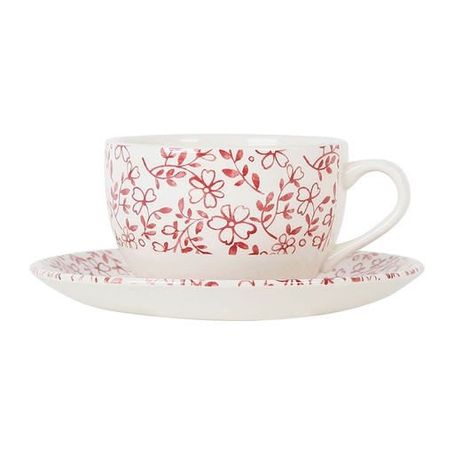 [009652] Tasse à thé DORSET bordeaux
