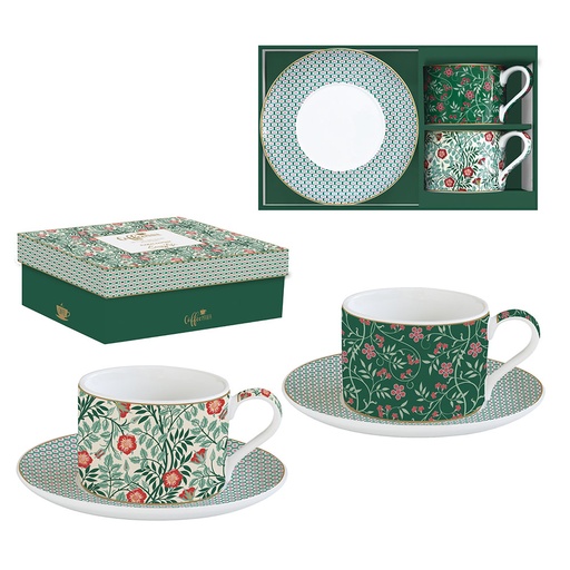 [009668] Coffret 2 tasses à thé CAPUCINE