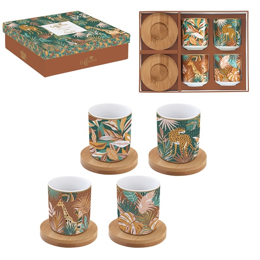 [009573] Coffret 4 gobelets SAFARI