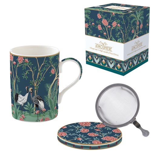 [009272] Coffret tisanière GRUE CENDREE