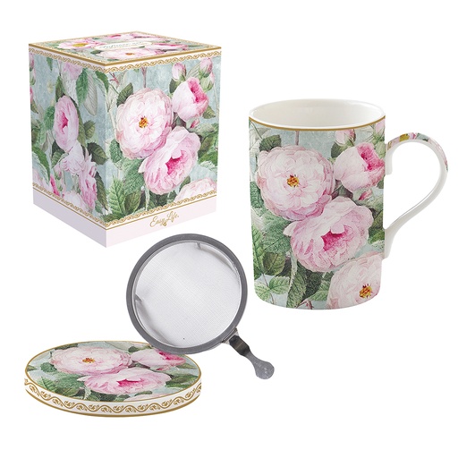 [009278] Coffret tisanière ROSIER ROSE 
