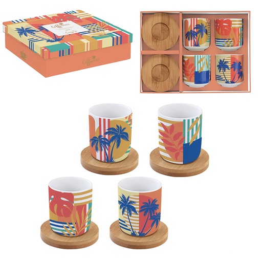 [009578] Coffret gobelets à café MIAMI BEACH