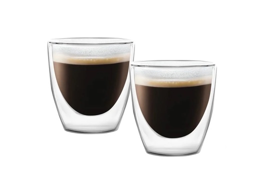 [010230] Set 2 gobelets verre double paroi EXPRESSO
