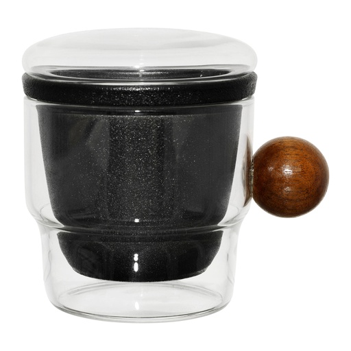 [010235] Tisanière verre LUEUR noire